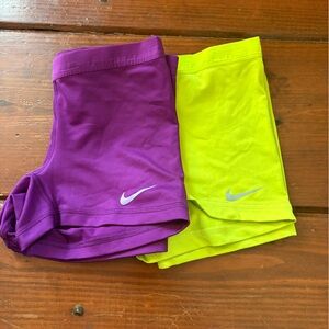 BUNDLE!! Nike Dri-FIT Shorts - Magenta/ Purple and Lime Green
